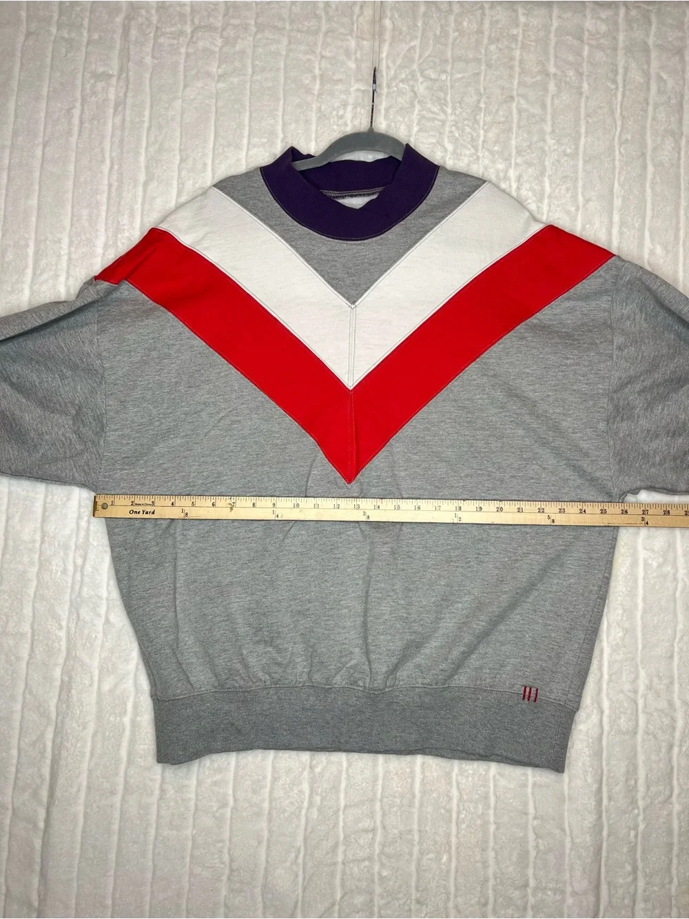 BDG Urban Outfitters Vintage Style Chevron Colorblock Mock Neck Sweatshirt Med